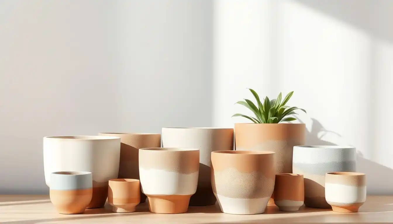 Large ceramic flower pots