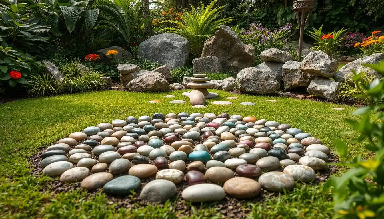 Garden rock art