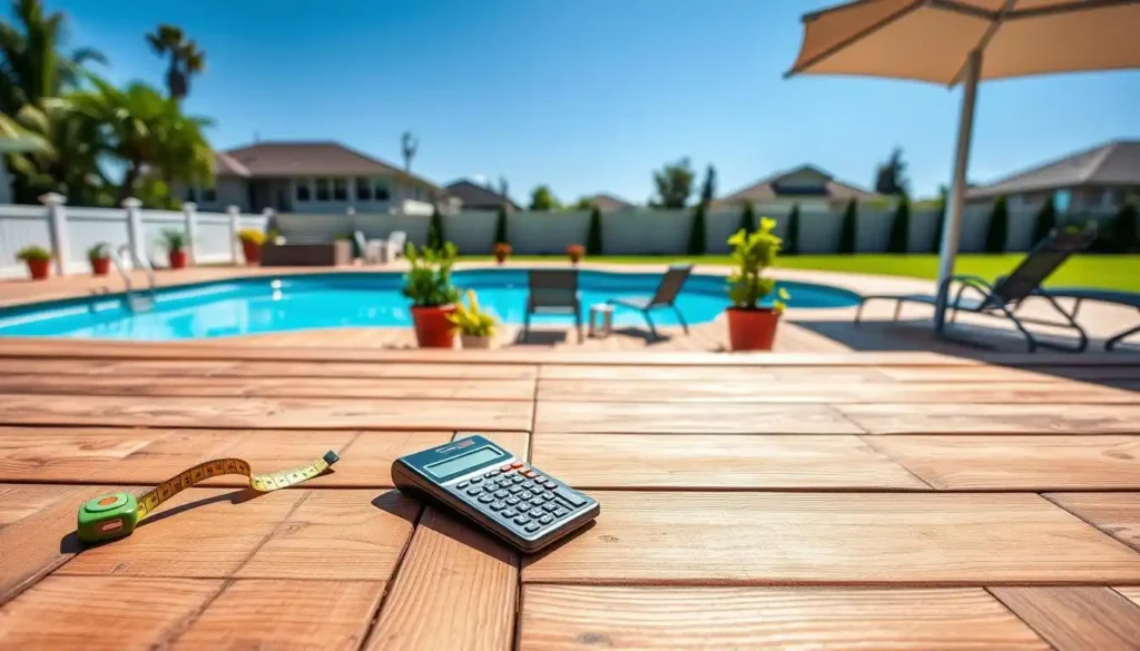 aboveground pool deck